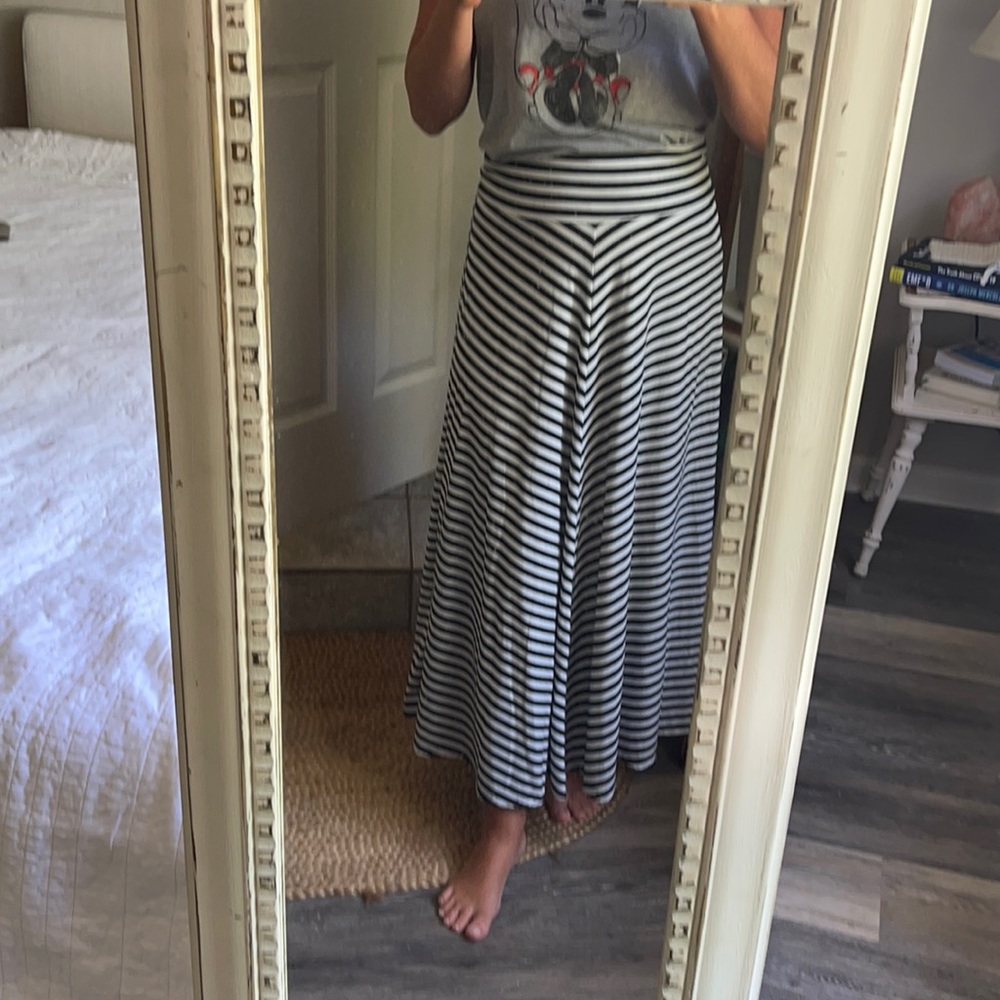 Striped Long Skirt